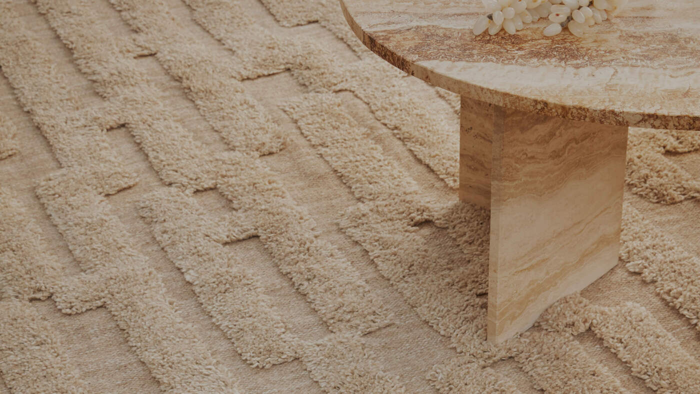 Bielke-Melange_16-9_2400px-1.jpg Bielke Wool Rug Matta Beige Melange | Tinted Objects